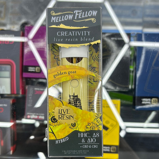 Mellow fellow, golden goat, live resin hybrid