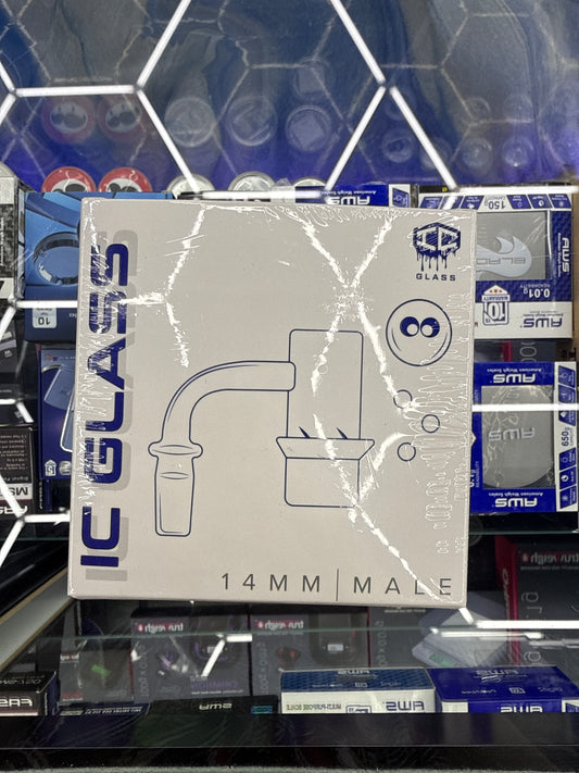 IC GLASS BUCKSKIN 14MM 90D MALE BANGER SET