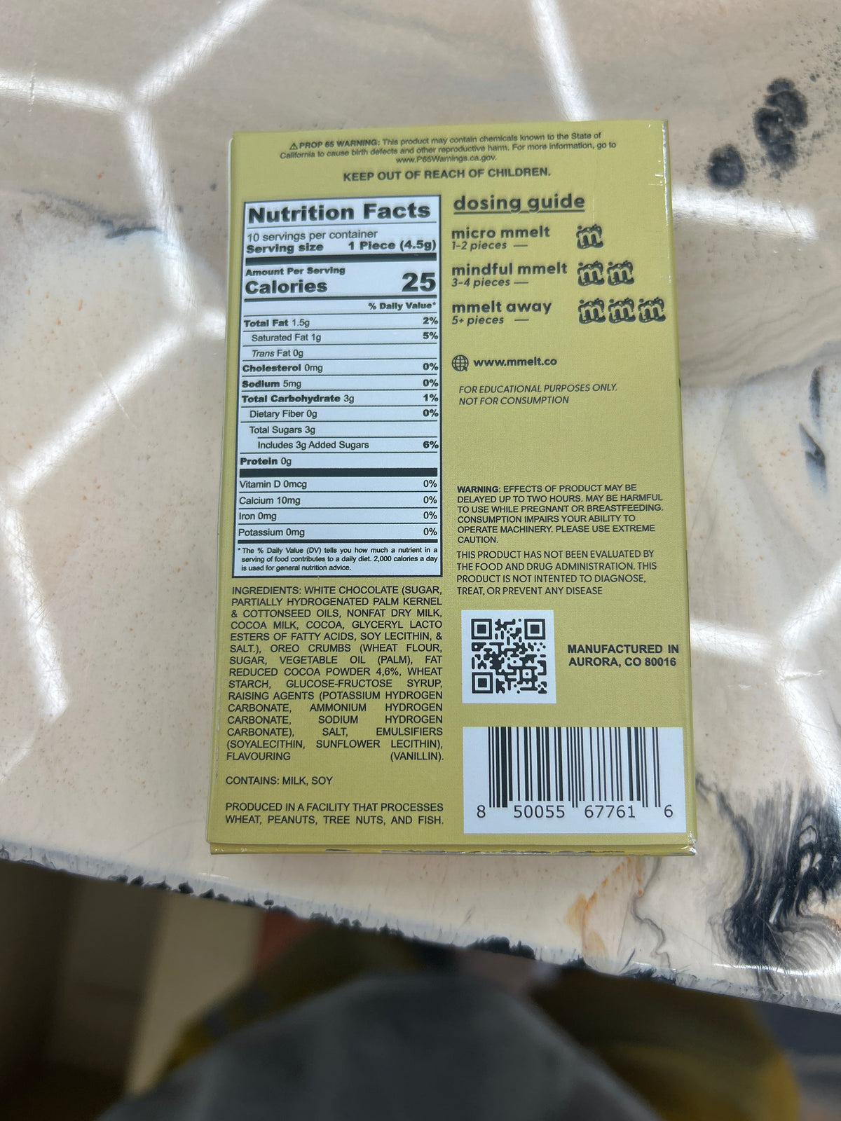 KMmelt magic Shrum chocolate bar 6g milk & cookies