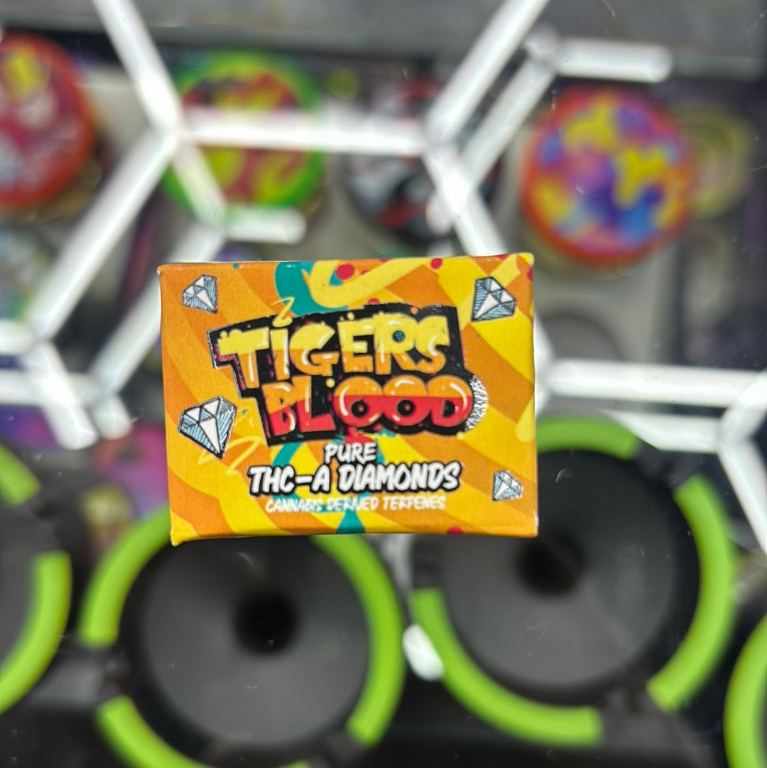 Trap’d out Jeffery tigers blood THCA diamonds 2.2 G dabs indica