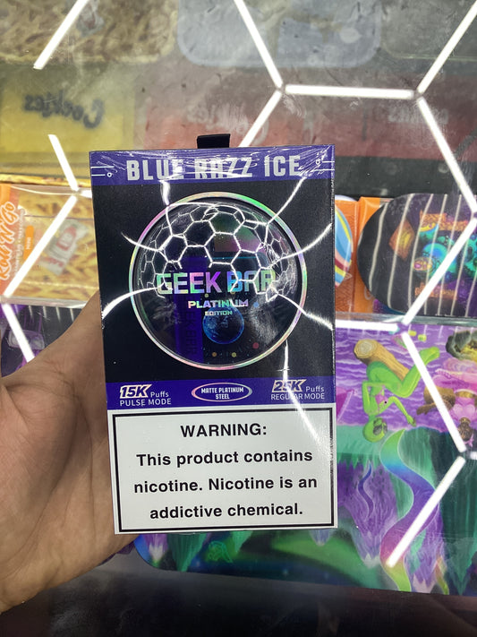 Geek bar platinum blue razz ice