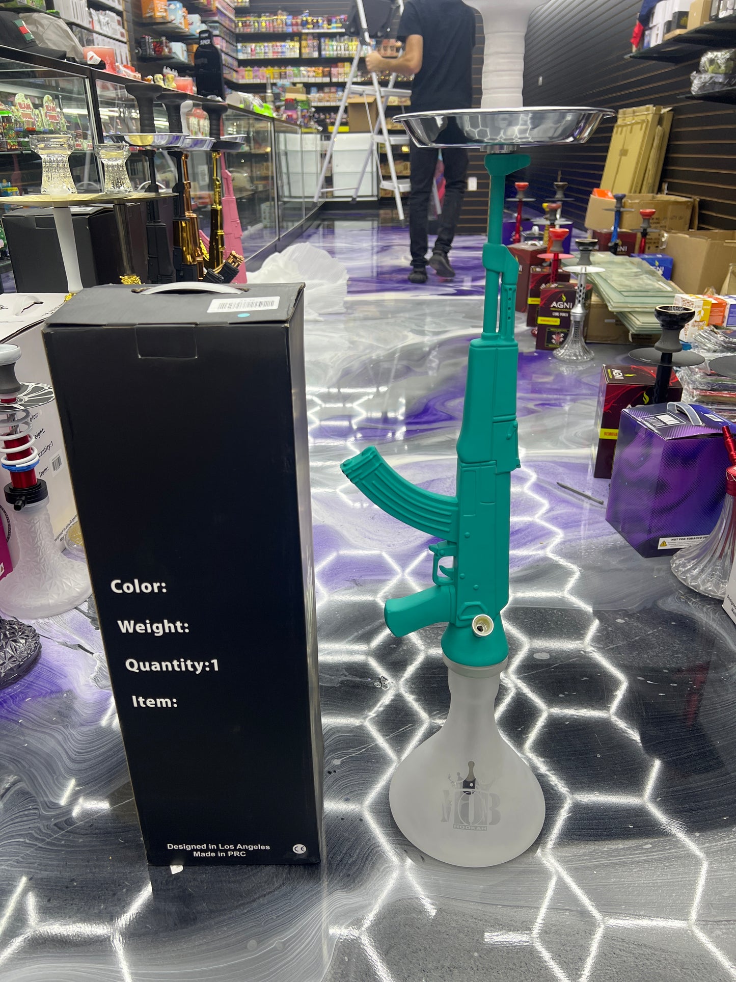 Mob AK-47 hookah 34’ tiffany