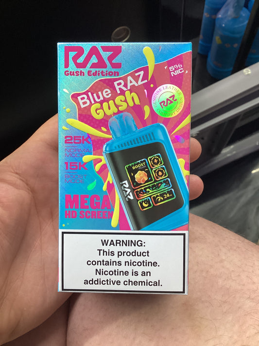 Raz dc25000 ltx 25k puffs blue raz gush