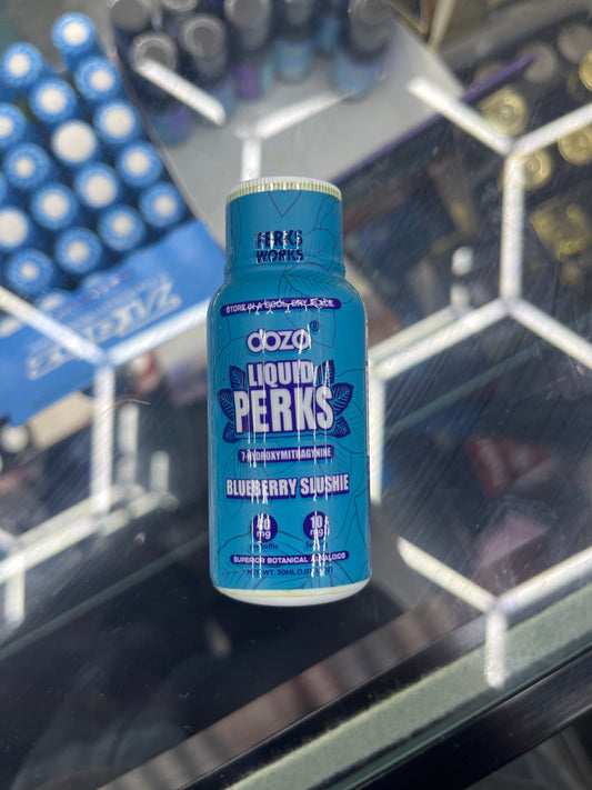Dozo liquid perks blueberry slushie