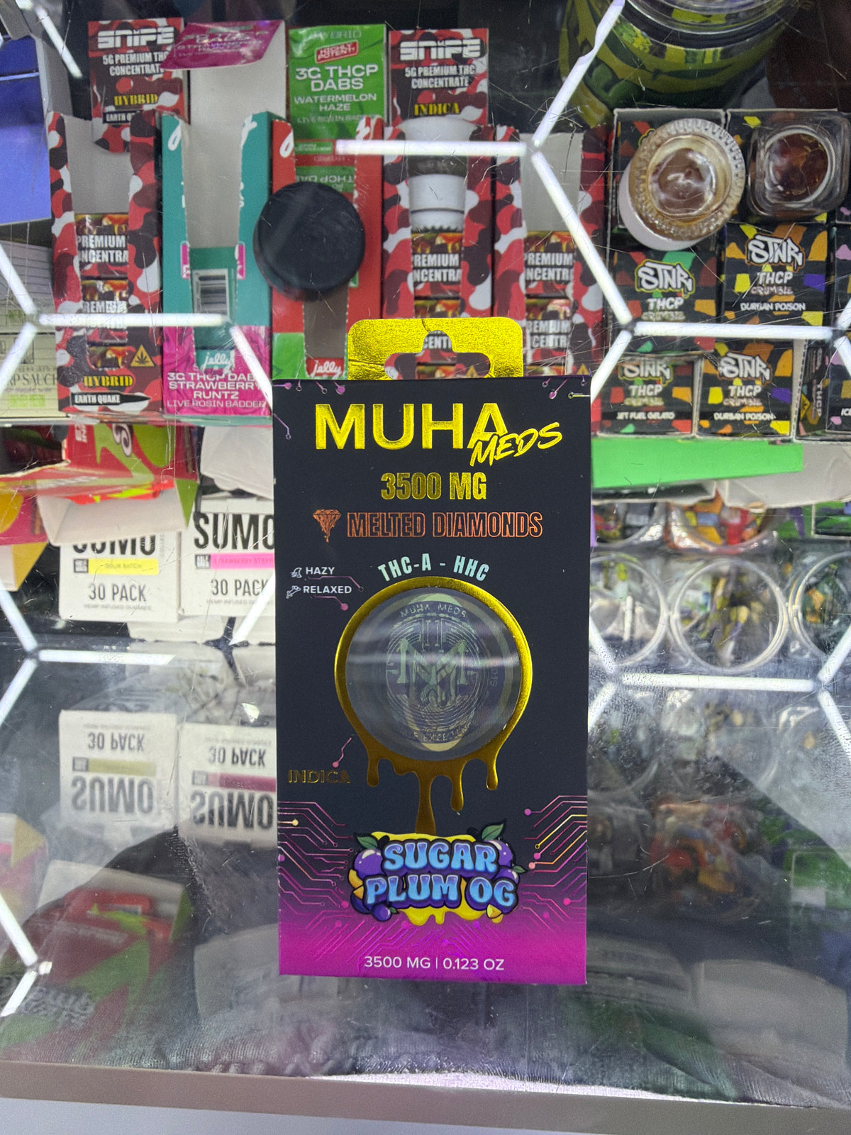 Muha meds 3500mg melted diamonds sugar plum og indica