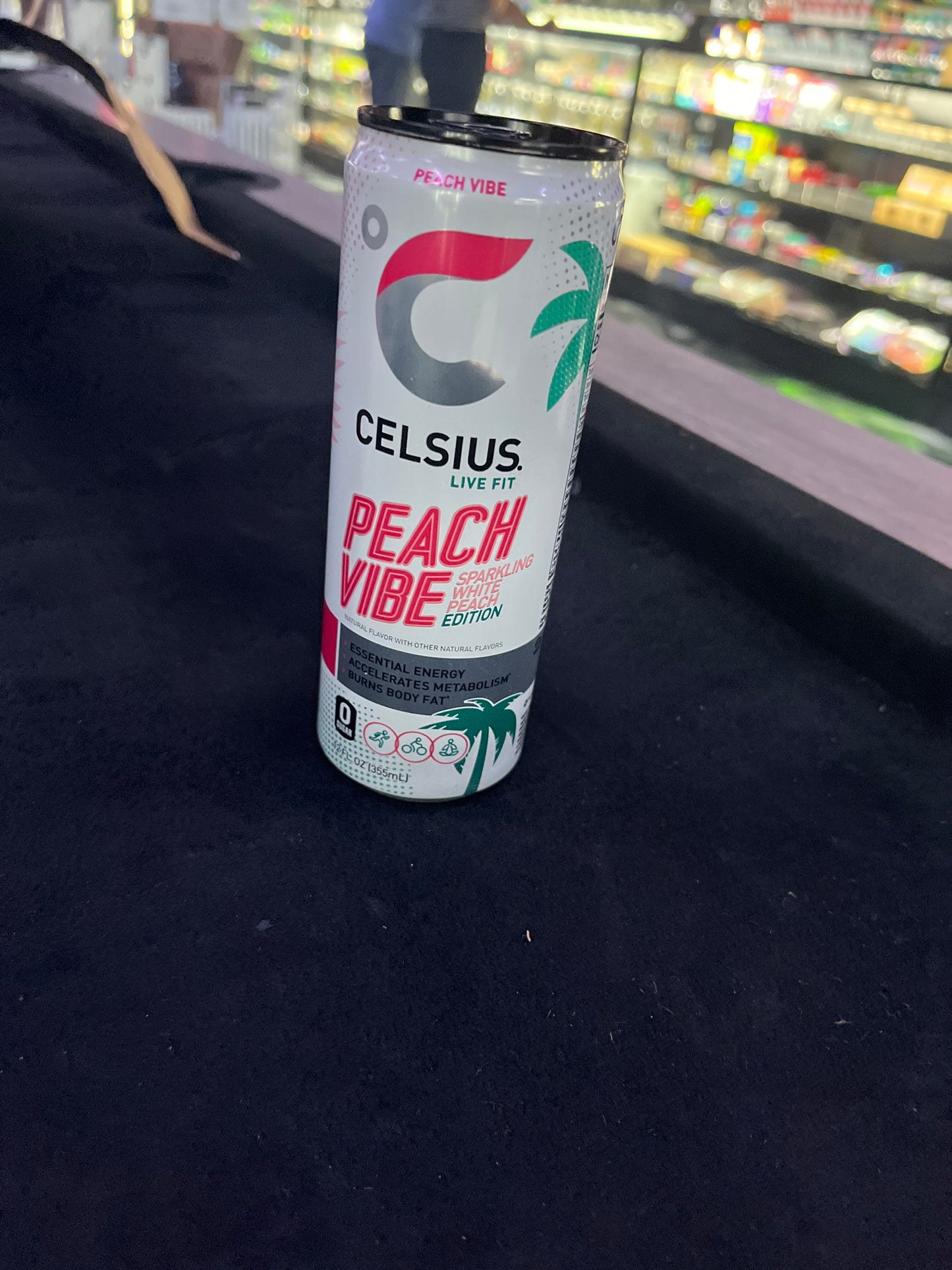 Celsius live fit peach vibe sparkling white peach edition 12floz