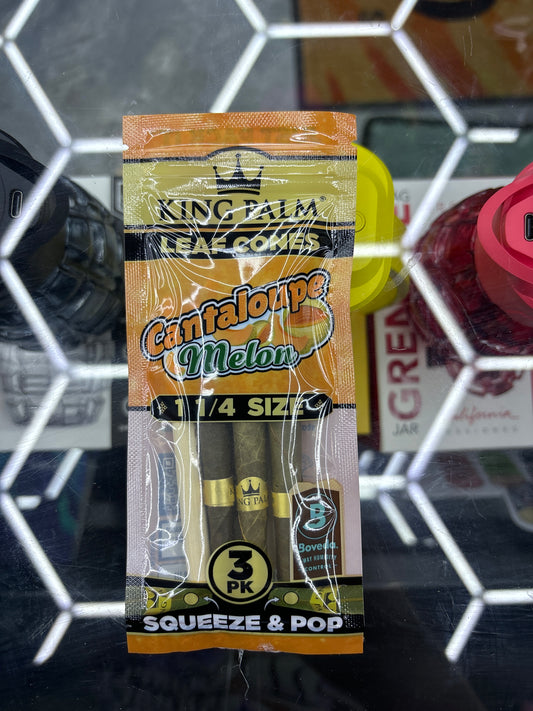 King palm cantaloupe melon 1 & 1/4 size 3pk