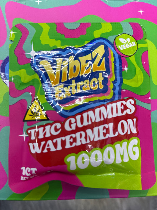 Vibez extract Thc gummies 1000mg watermelon