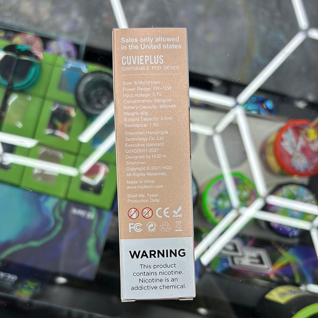 HQD strawberry lemonade 1200 puffs curvie plus