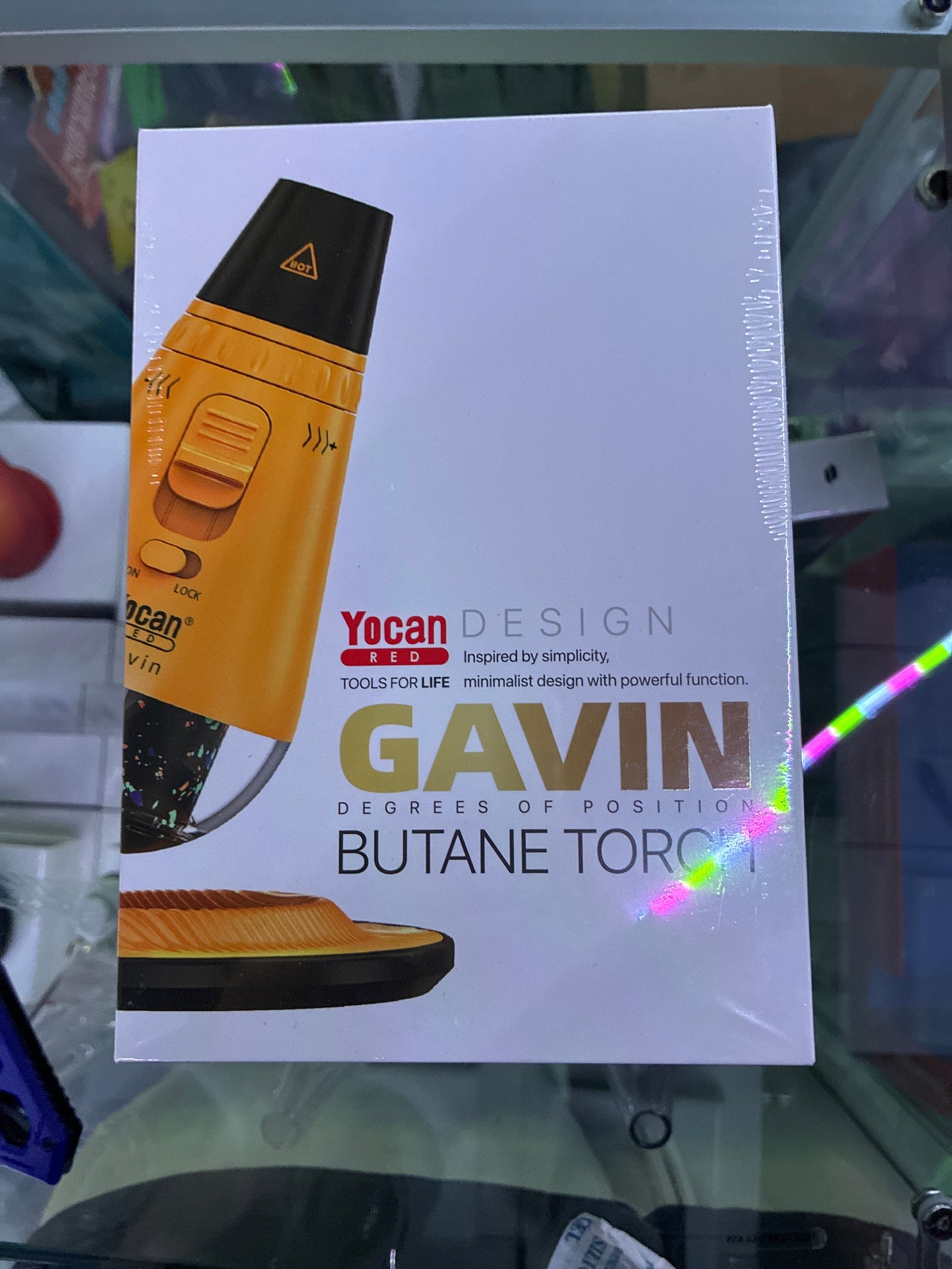 Yocan red design, Gavin DeGrees of position, butane torch orange