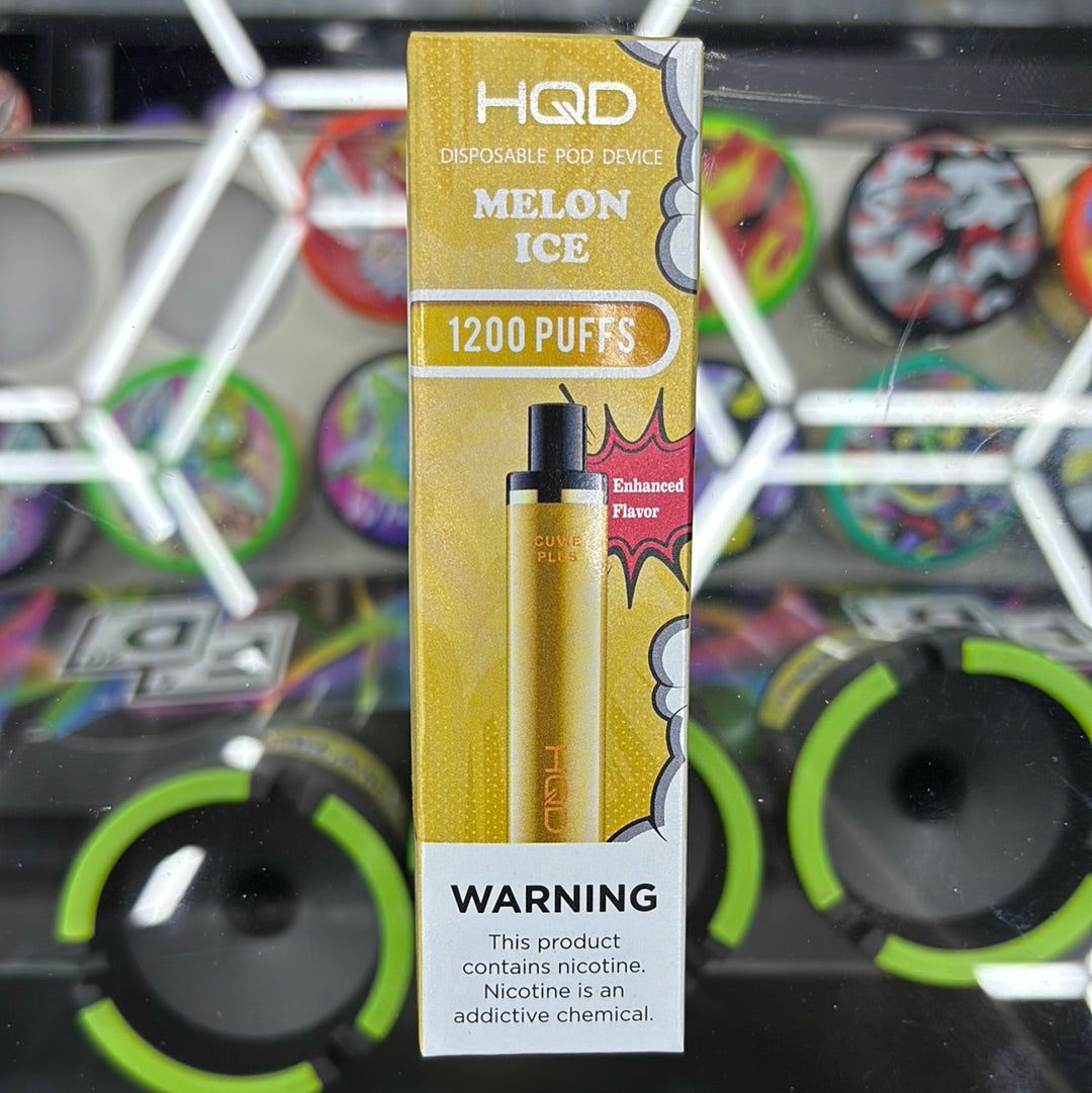 HQD melon ice, 1200 puffs curvie plus