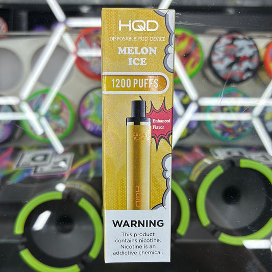 HQD melon ice, 1200 puffs curvie plus