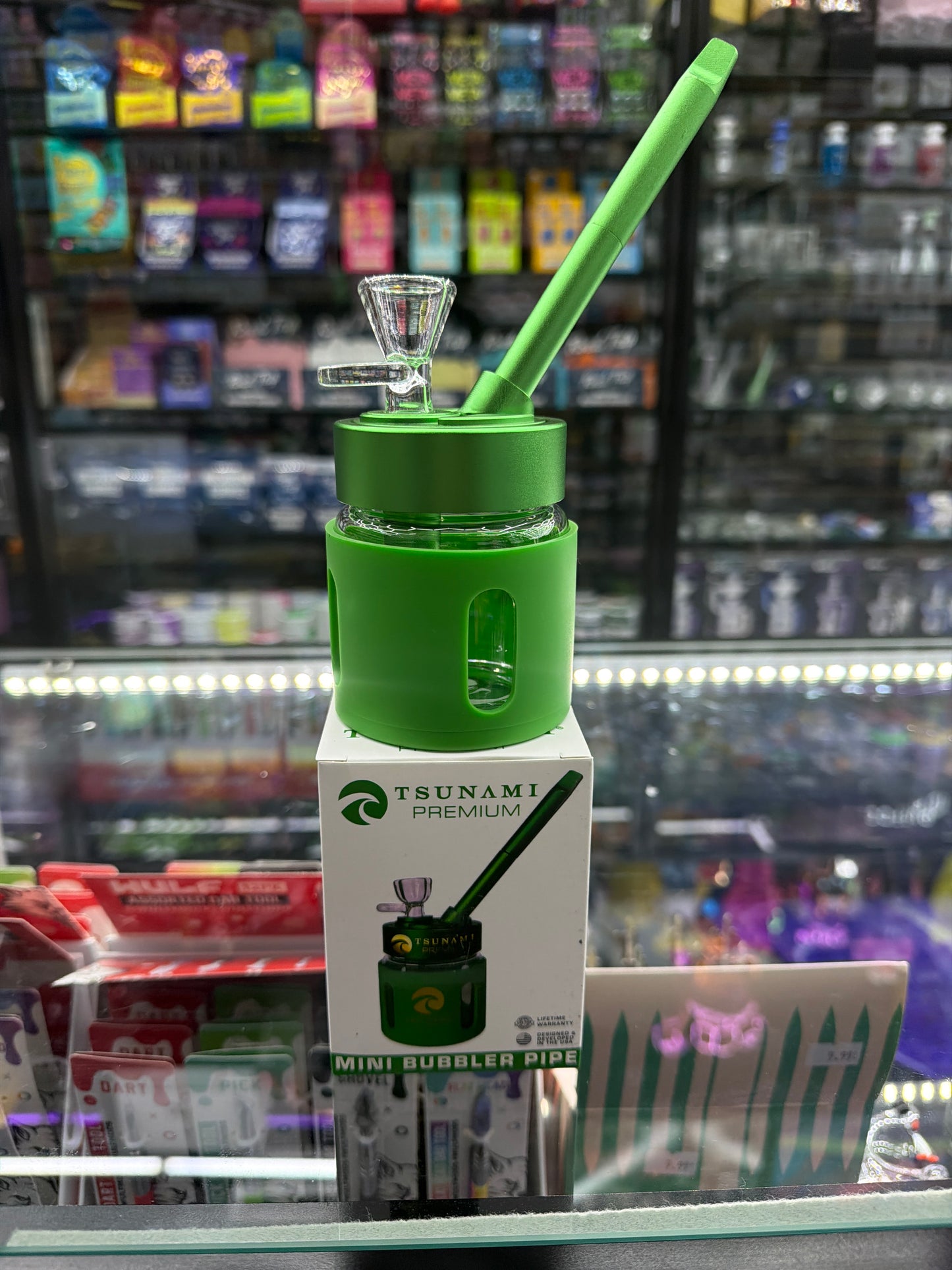 Tsunami Premium Mini Bubbler Pipe Green