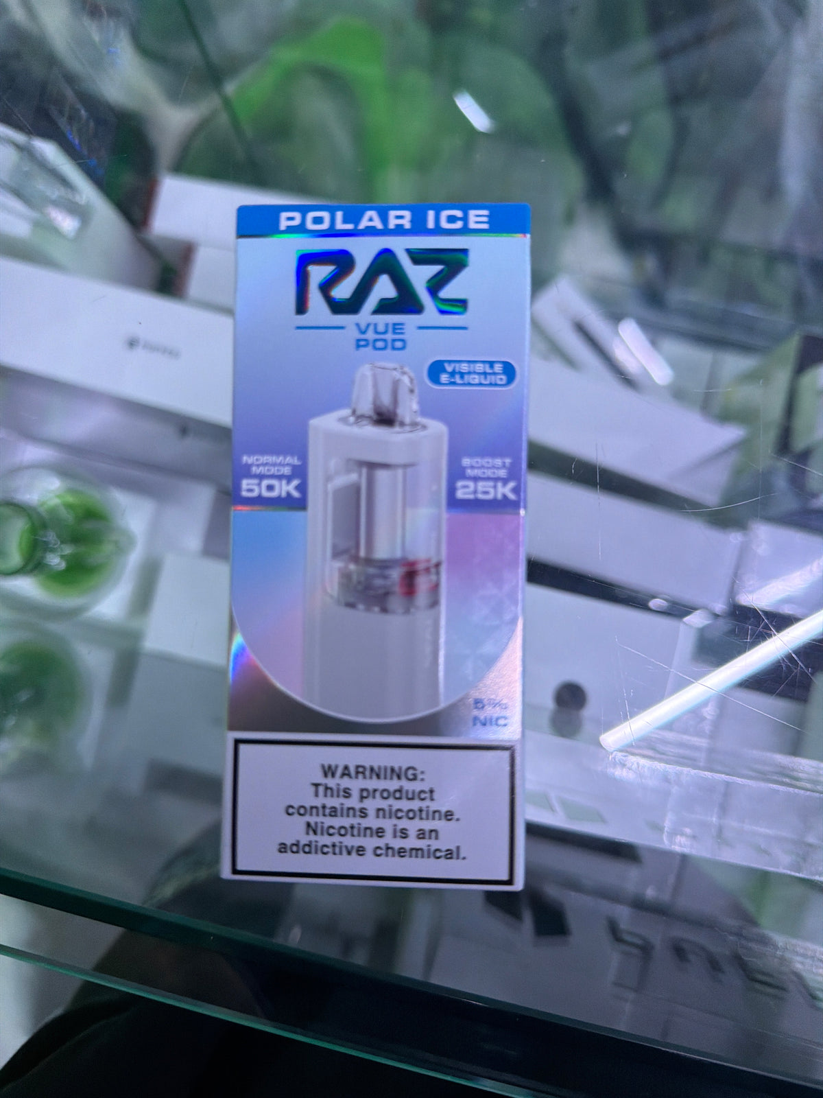 Raz Vue Pod 50k puff disposable Polar Ice