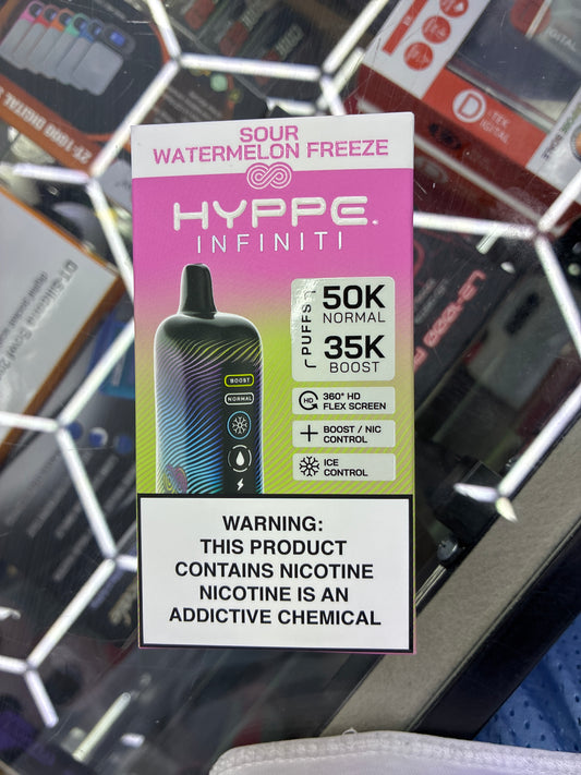 HYPPE INFINITY 50K puffs sour watermelon freeze