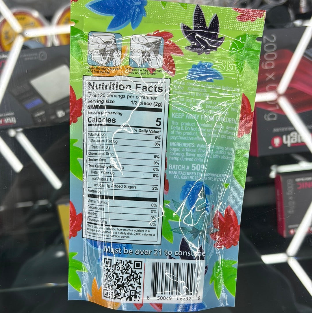 The demon gummy’s 7000 mg per pack Blue cotton candy