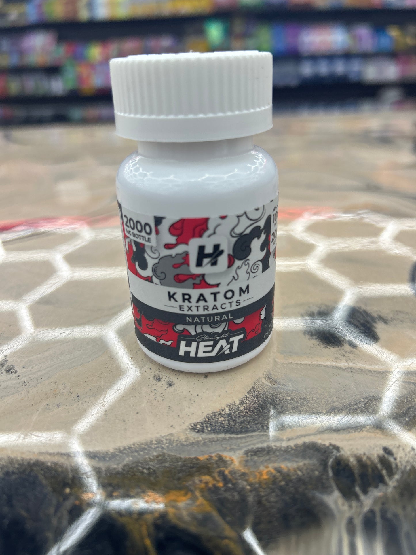 Heat Kratom extracts 10x bottle 200mg tabs 2000mg natural