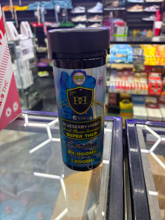 BB thca dual flavor gummies 1200mgx20ct blueberry mint