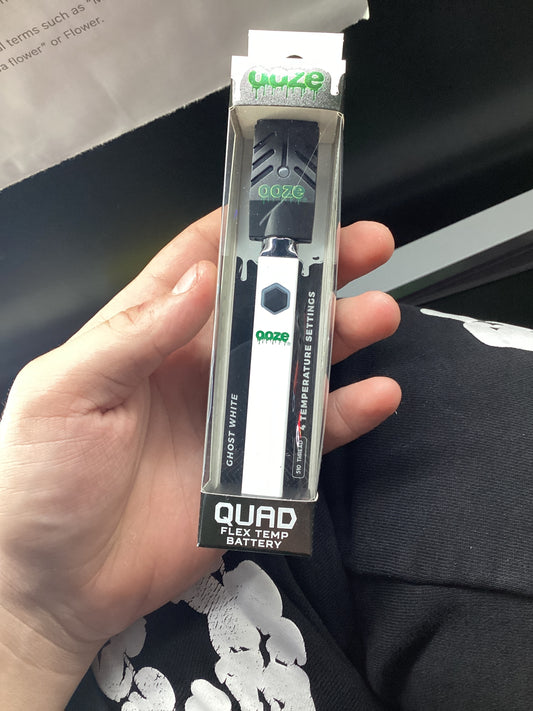 Ooze quad flex temp battery ghost white