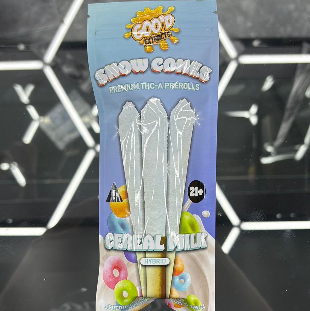 Goo’d snow cones cereal, milk, hybrid