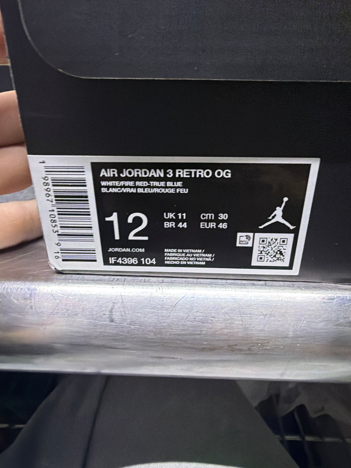 Jordan 3 Retro True Blue (2026) Size 12