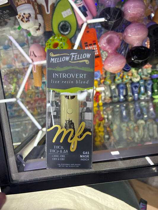 Mellow fellow gas mask, live resin indica