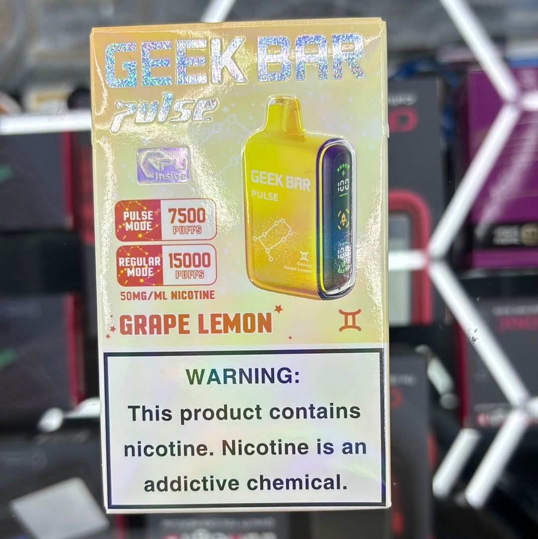 Geek bar pulse grape lemon
