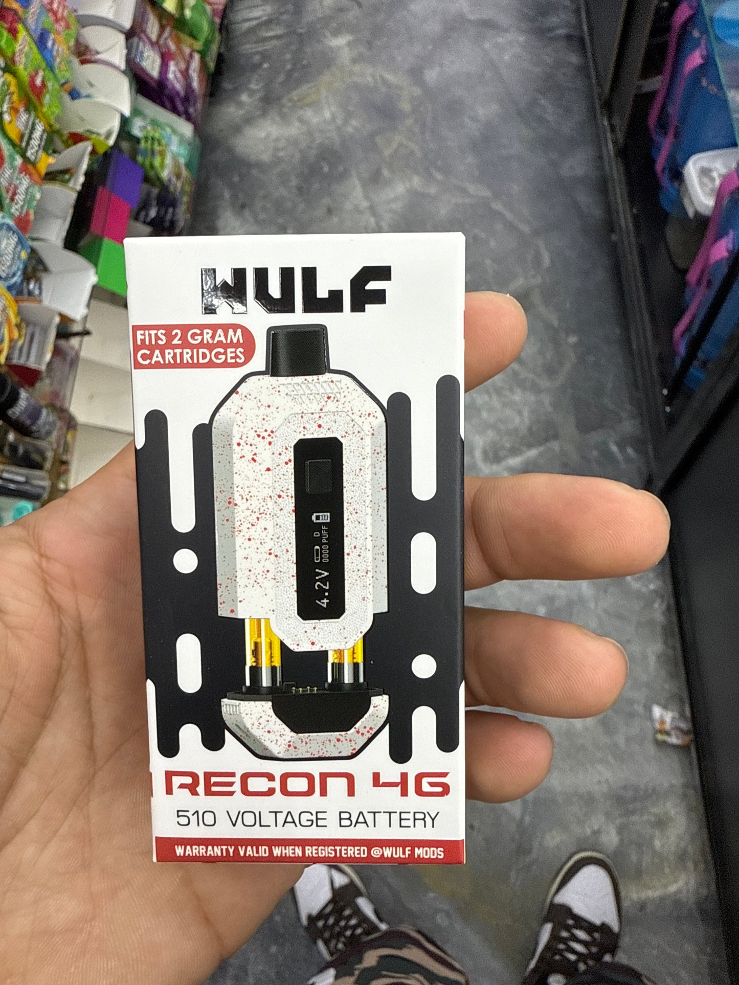 Wulf recon 4g 510 voltage battery fits 2 g cartridges