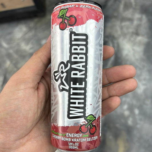 White rabbit, cherry bomb, Kratom seltzer