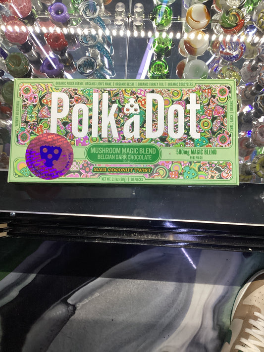 Polk a dot mushroom magic blend chocolate maui coconut twist 10,000mg 20 ct