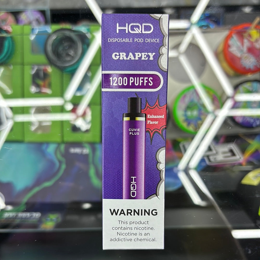 HQD grapey 1200 puffs curvie plus