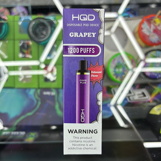 HQD grapey 1200 puffs curvie plus