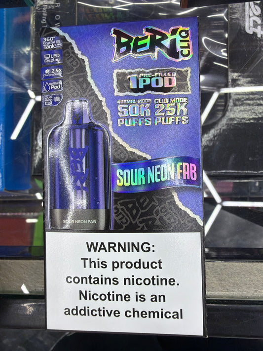 Beri Cliq 50k Pod Only (Sour Neon Fab)