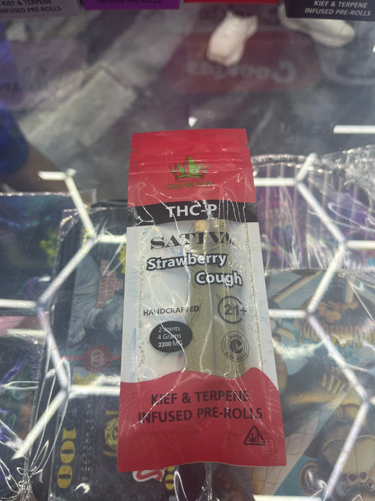 Crownzen thc-p handcrafted keif & terpene joints strawberry diesel sativa