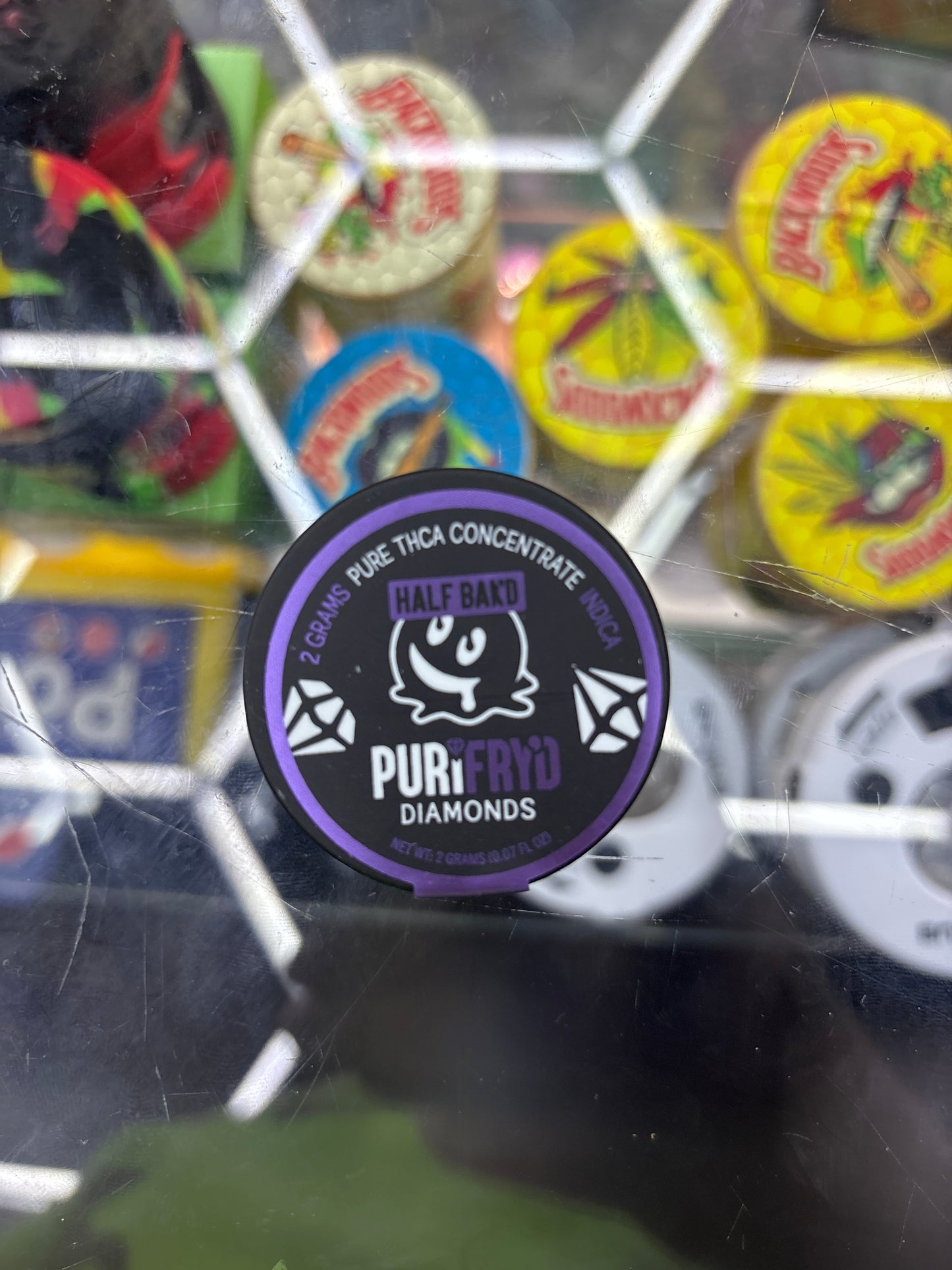 Half baked purified, diamonds purple Urkel Indica