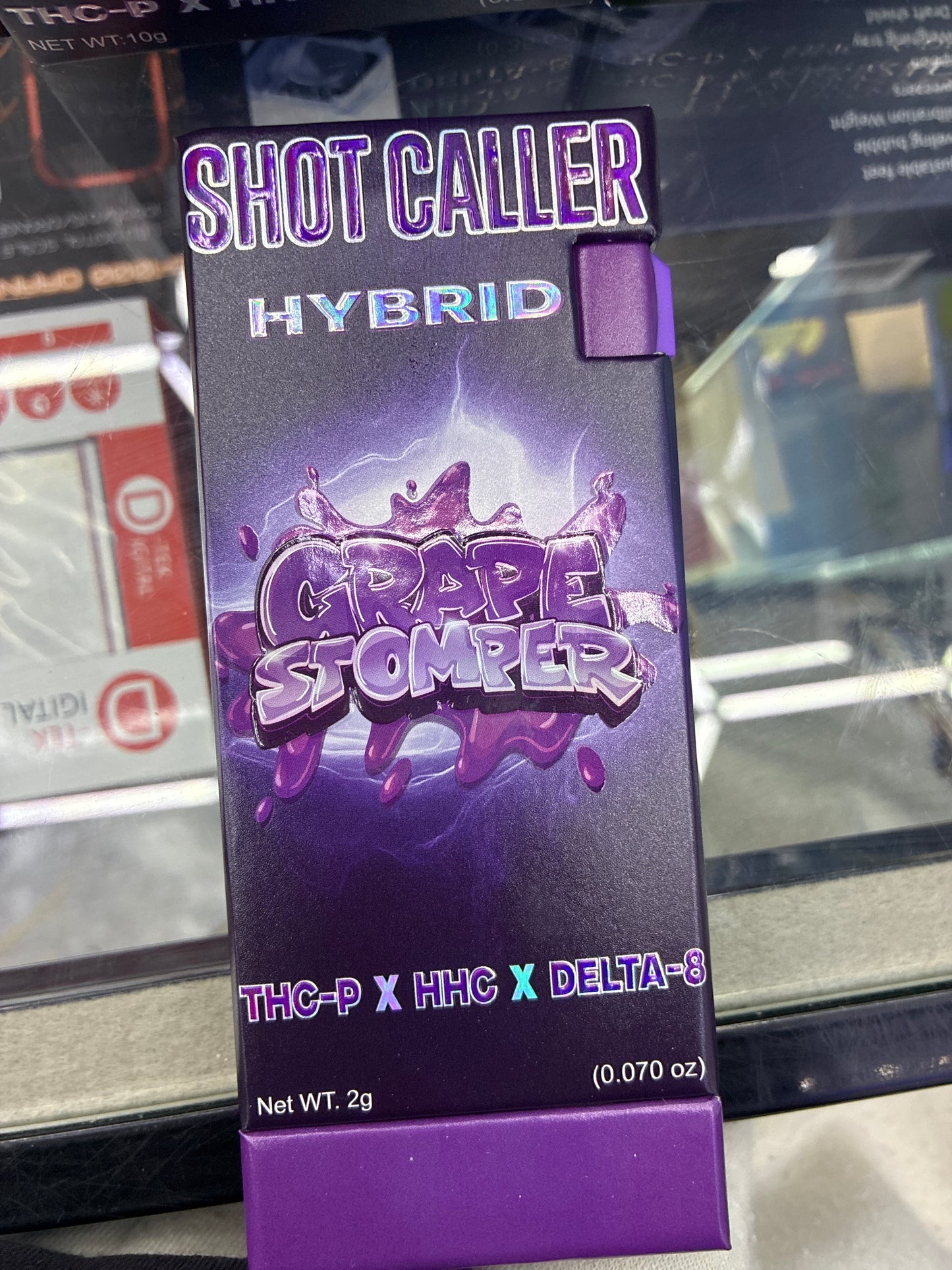 Shotcaller thcp x hhc x delta8 2g disposable hybrid grape stomper