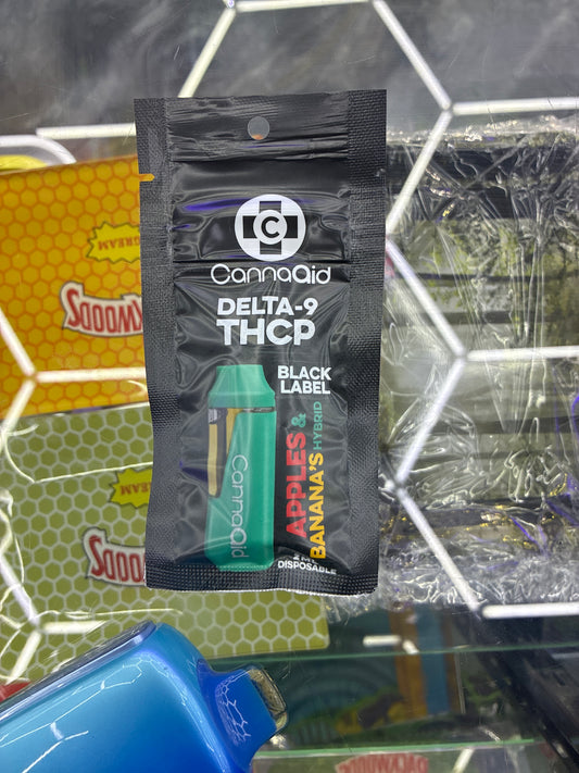 CannaAid Black Label d-9 thcp 2g apple and banana hybrid