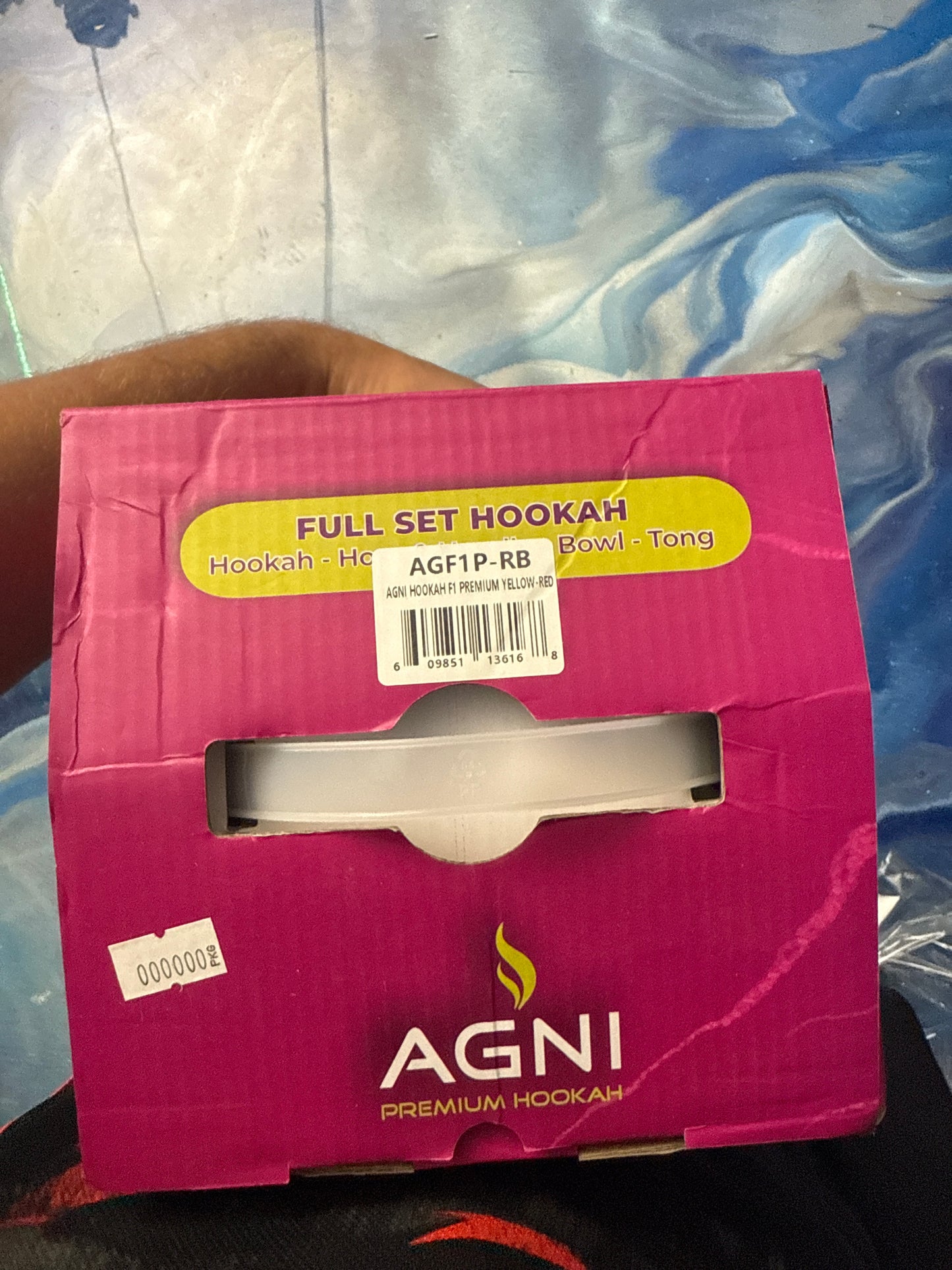 Agni premium hookah f1 yellow/ red