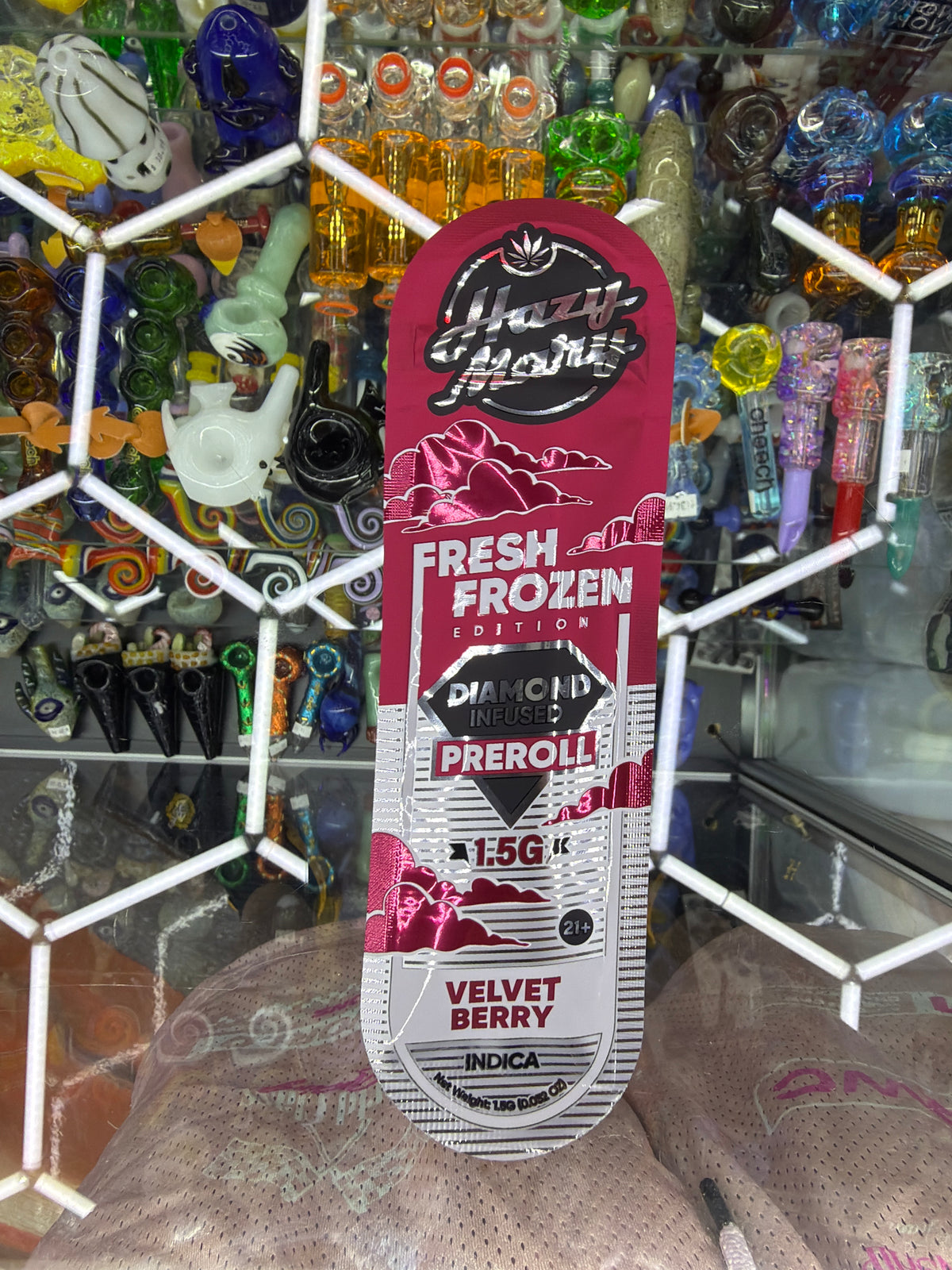 Hazy Mary Fresh Frozen Edition Diamond Infused 1.5g preroll indica Velvet Berry