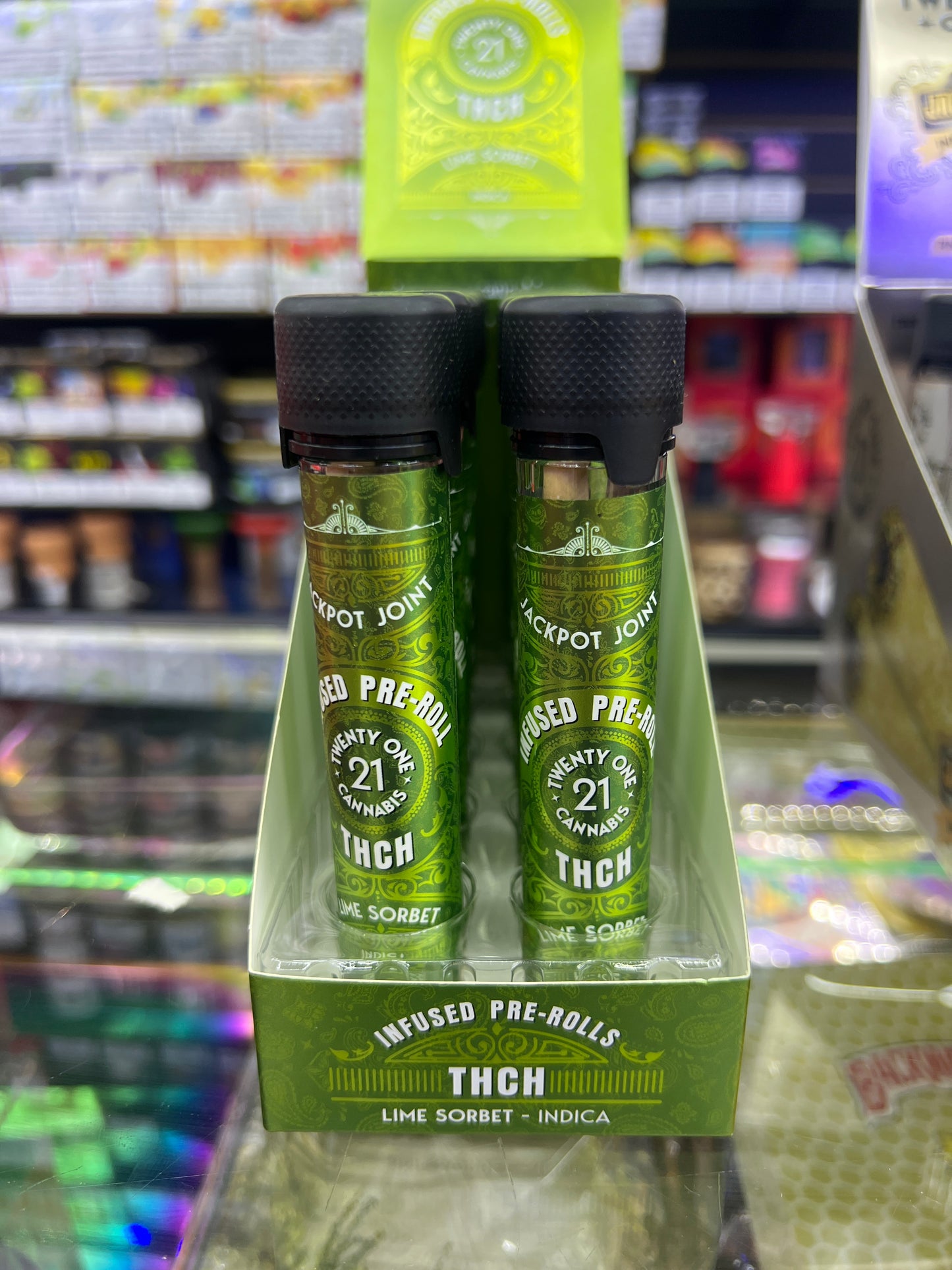 Twenty One Cannabis thch Infuse prerolls lime sorbet indica