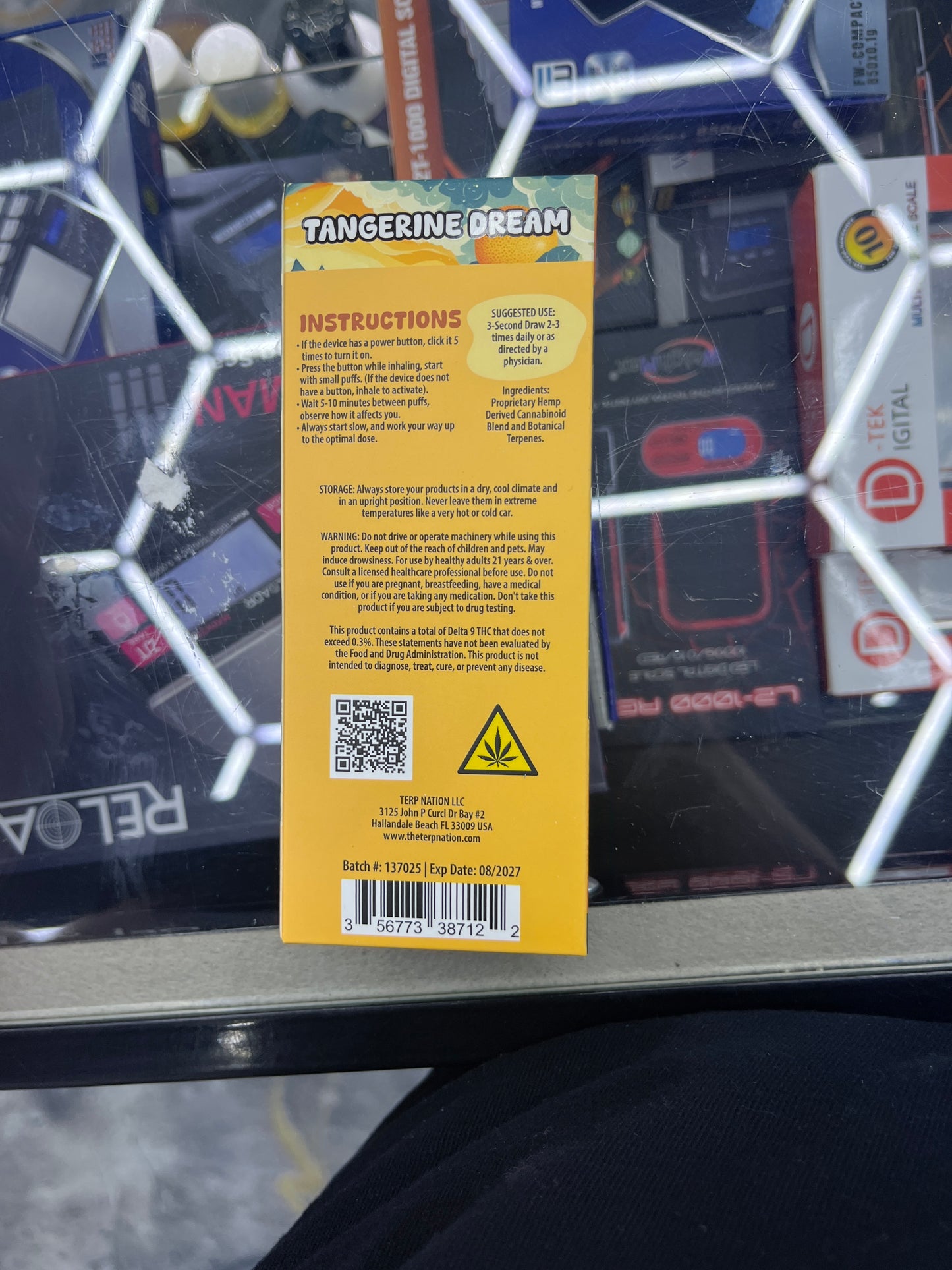 Smakd thca live resin 2ml dispo tangerine dream sativa