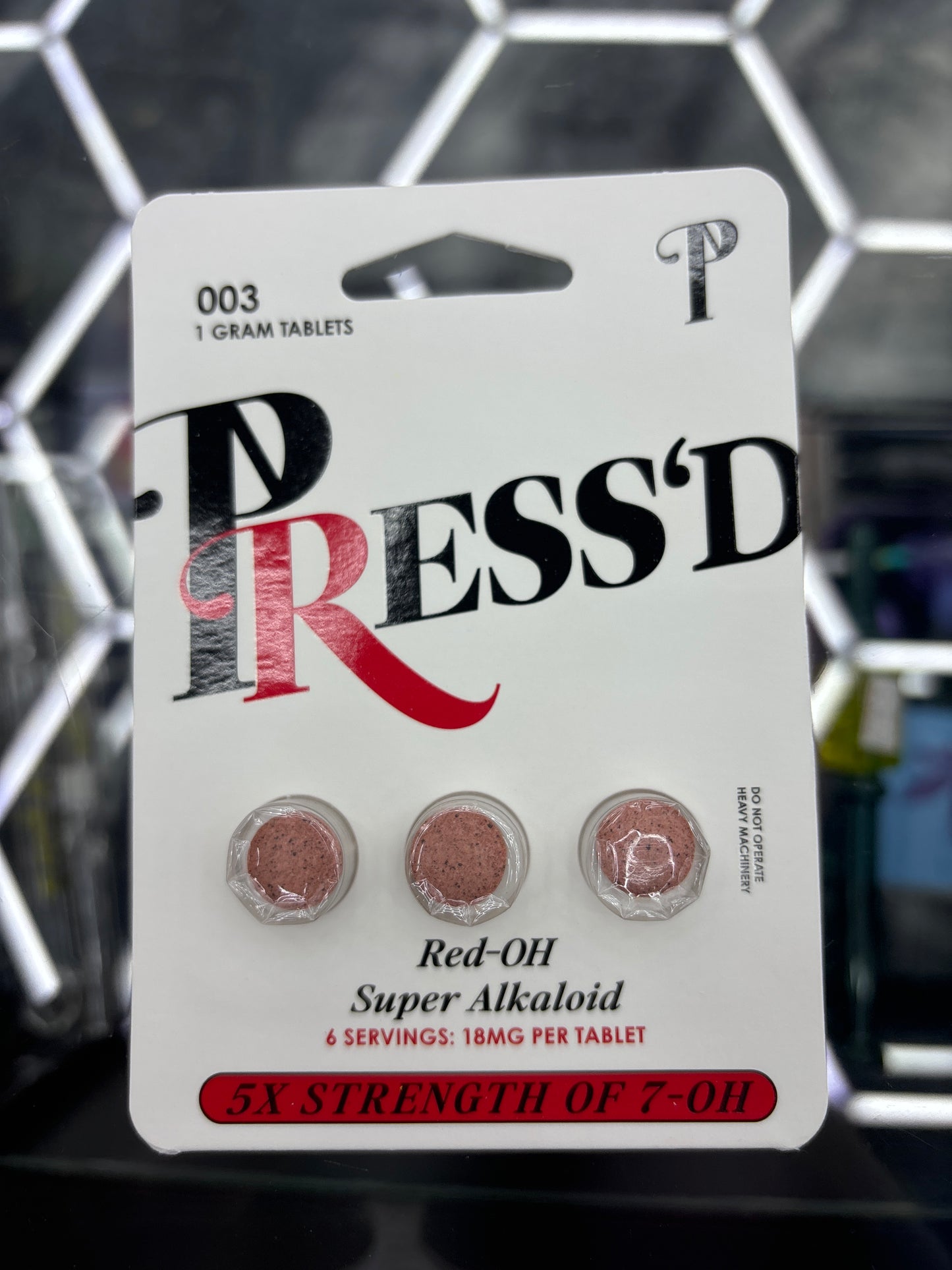 Pressed 7 hydroxymitragynine red oh super alkaloid