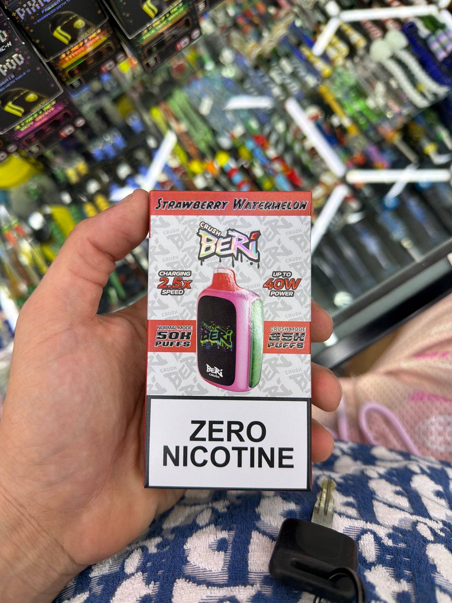 Crush Beri Zero Nicotine 50k Puffs Strawberry Watermelon