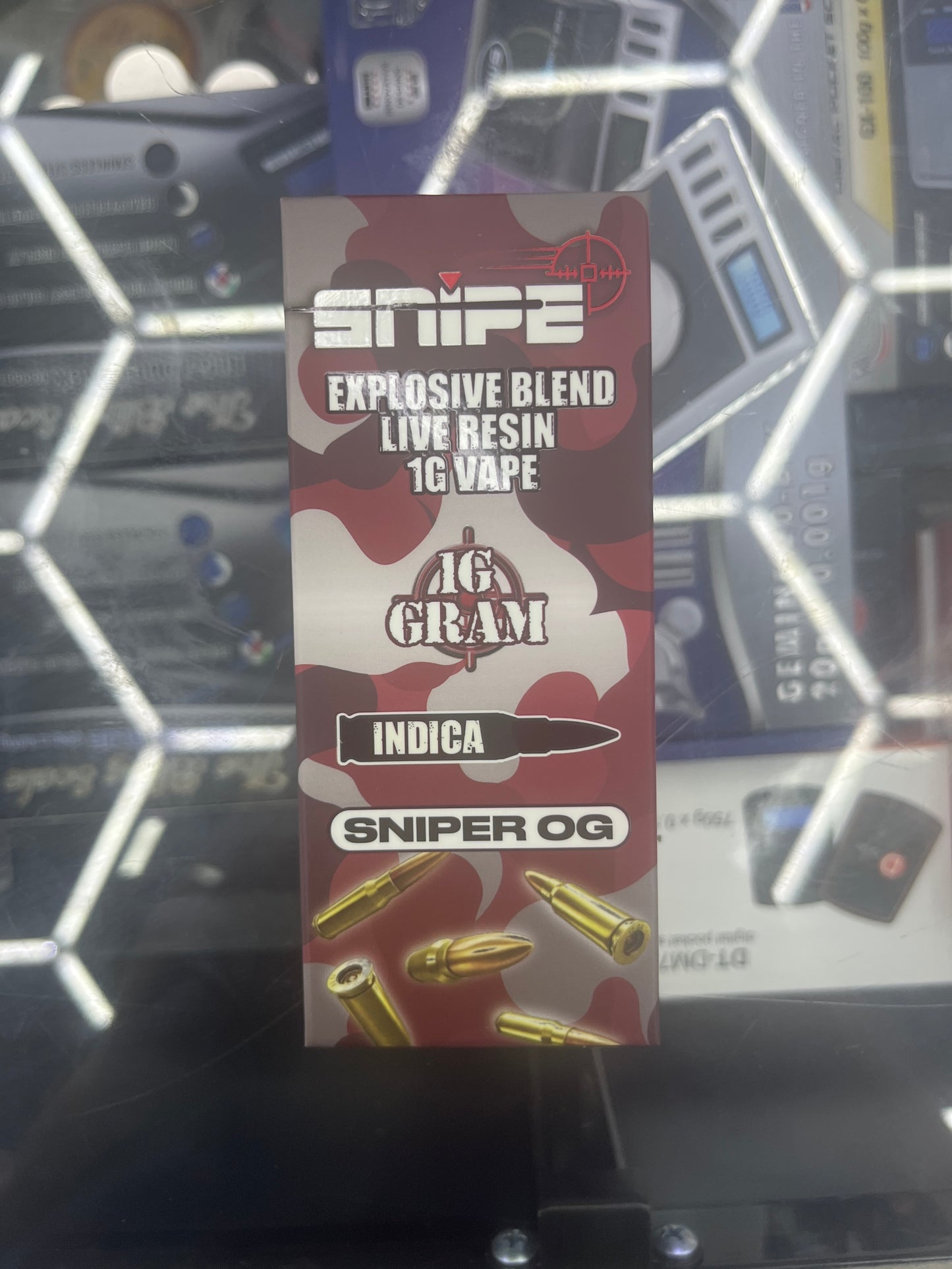 Snipe explosive blend live resin 1g vape sniper og indica