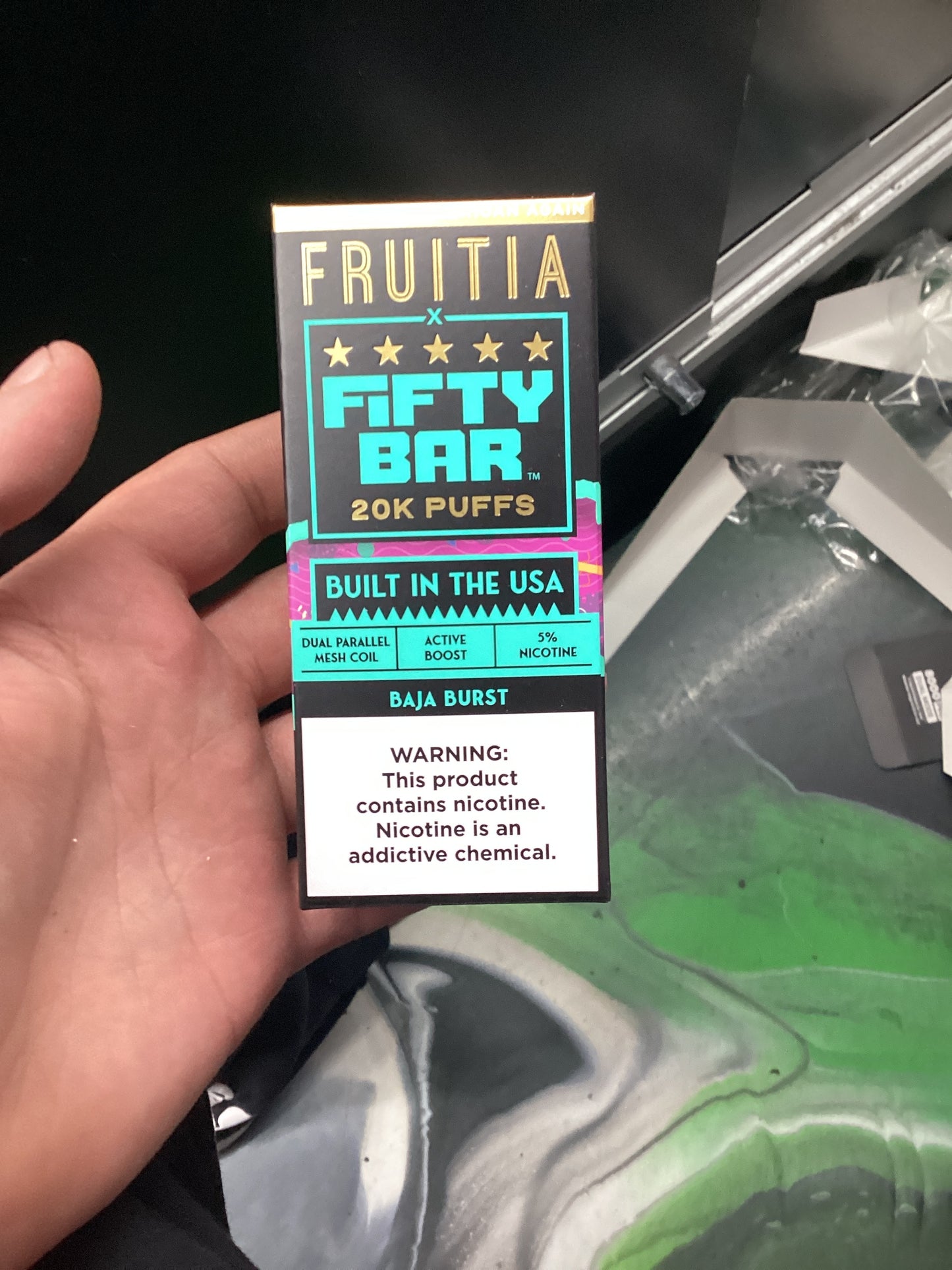 Fifty bar 20K puff straw Baja burst