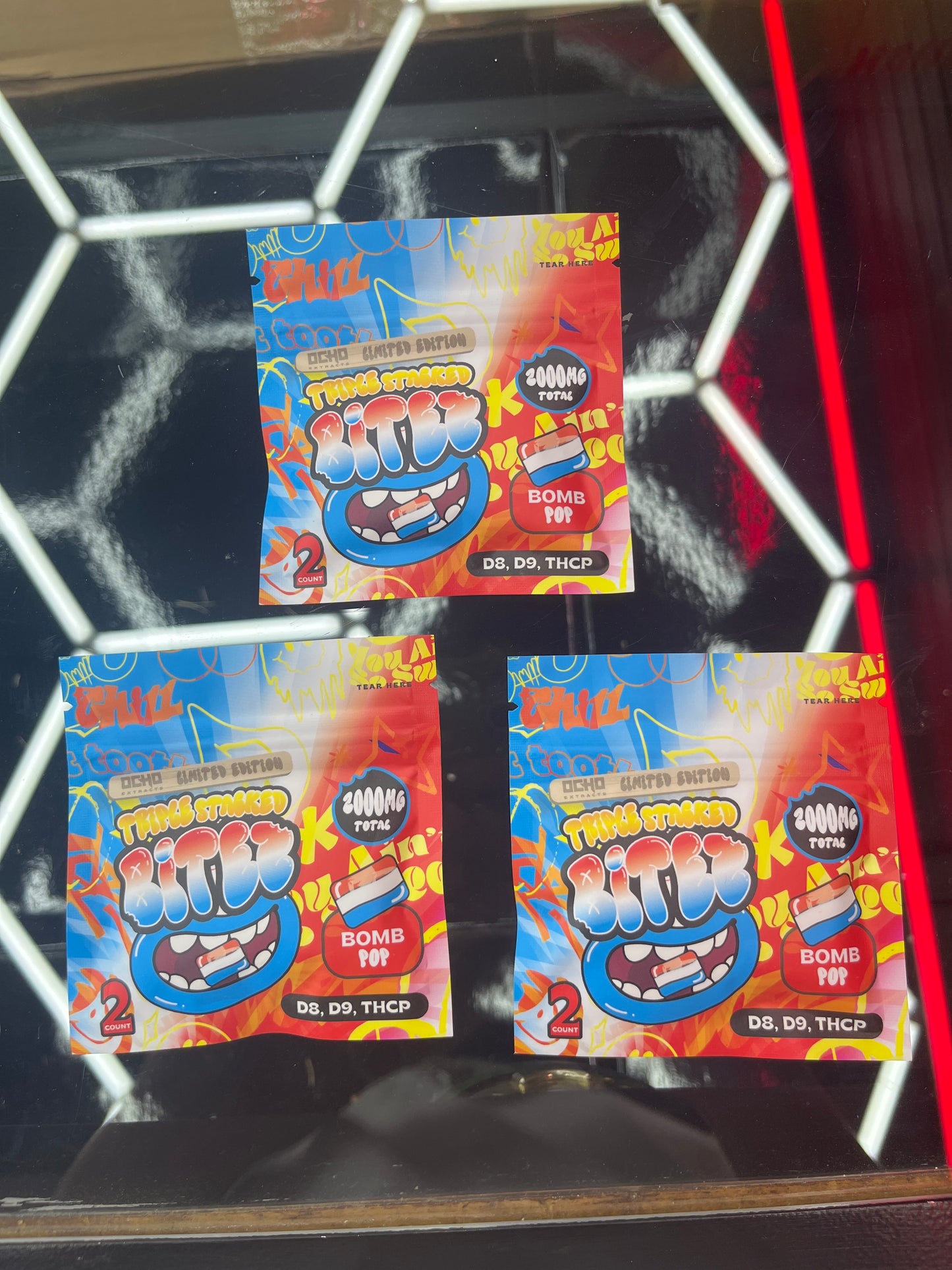 Double stacked bitez bomb pop 2000mg