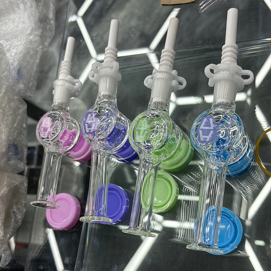 Ic glass nectar collector with stash jar built-in