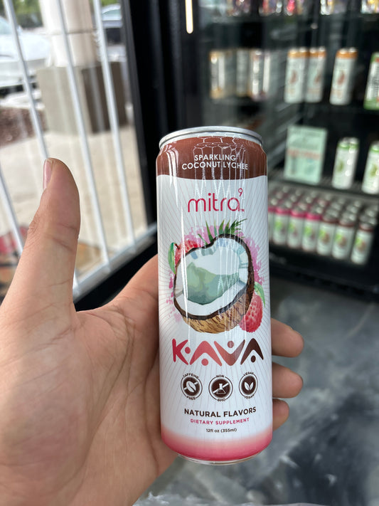 Mitra 9 kratom seltzer coconut lychee