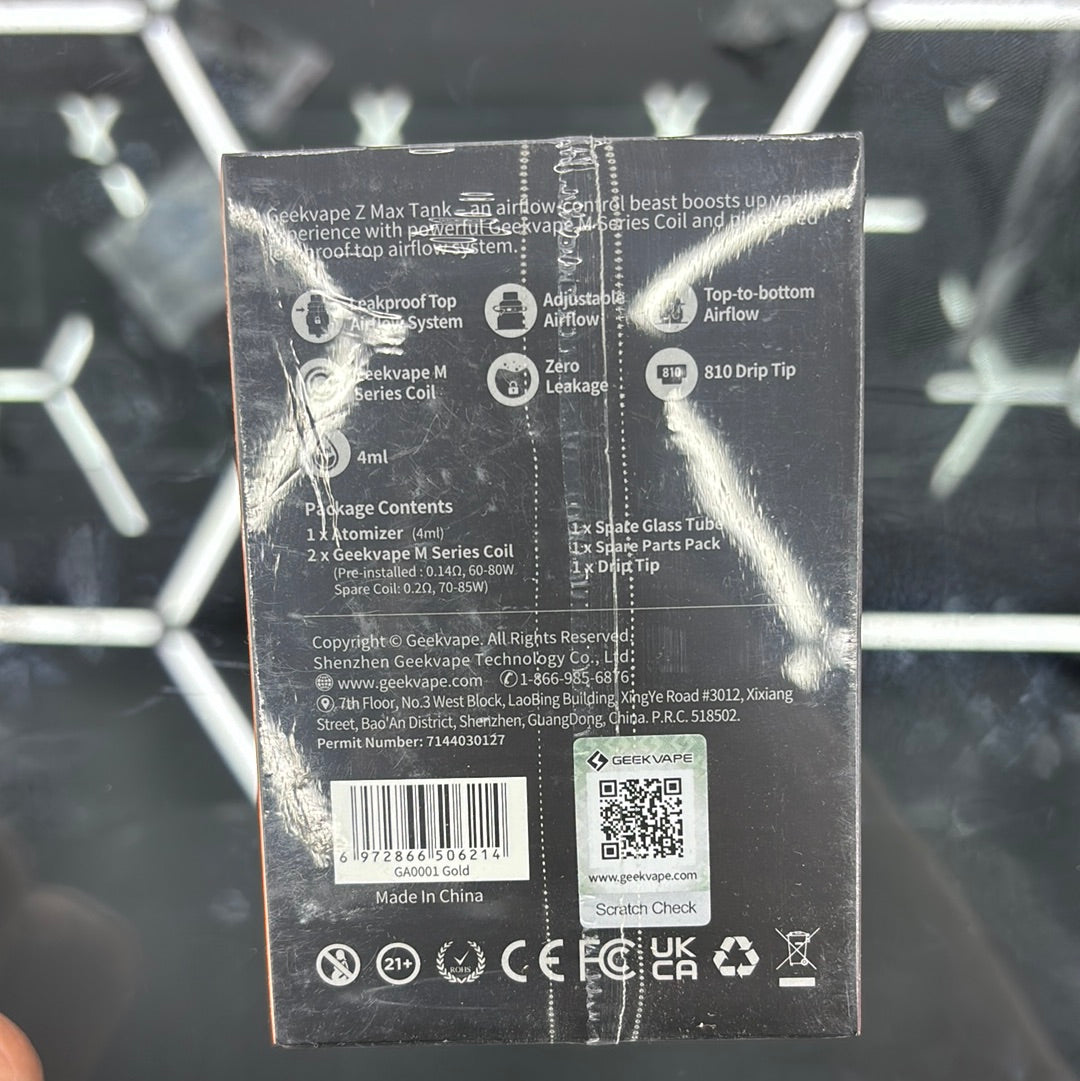 Geek vape z max tank gold 4ML