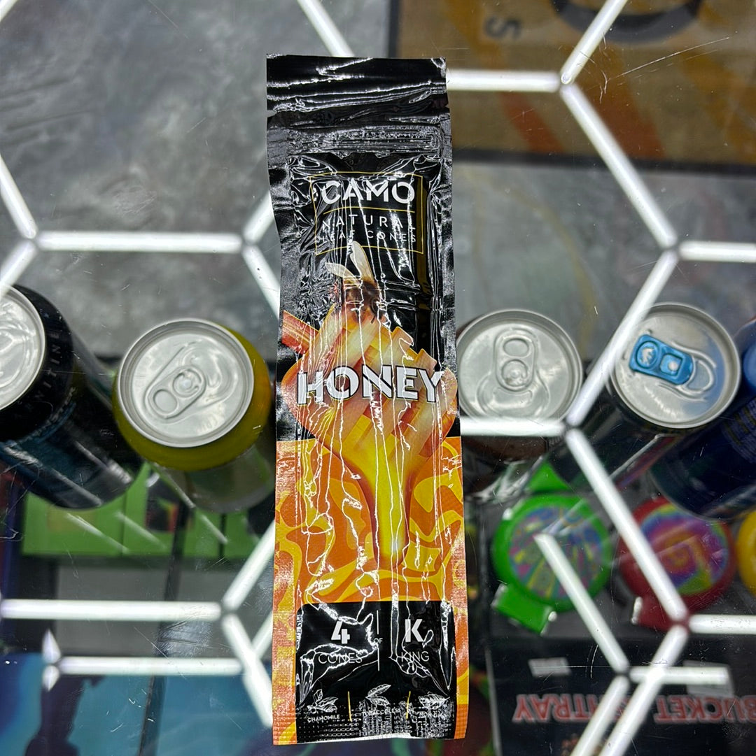 Camo honey, natural leaf cones, 4 cones